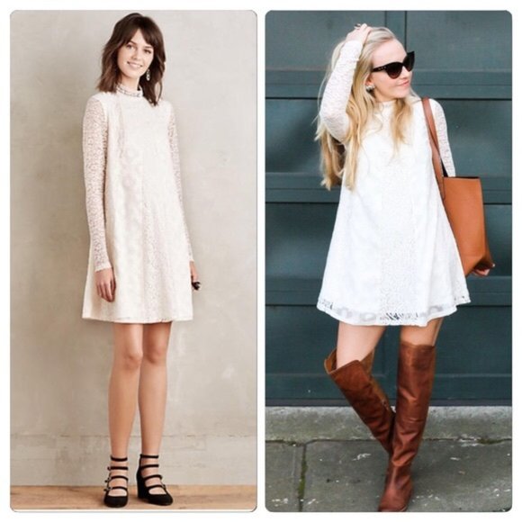 Anthropologie Dresses & Skirts - Anthro HD in Paris Enid Lace Cream Dress -NWT